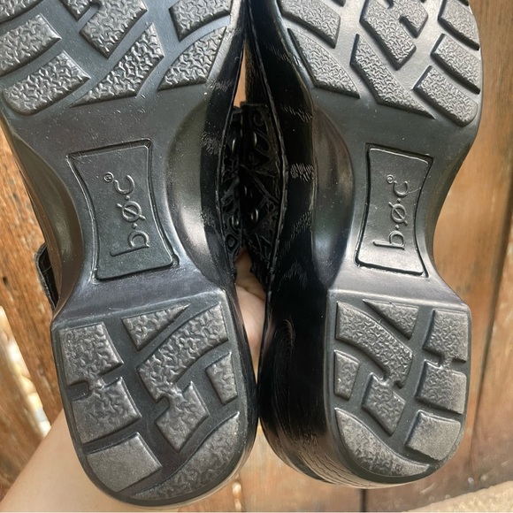 BOC BORN Women’s Black Leather Buckle Strap Slip On Clogs Shoe Size 6 - Picture 9 of 11